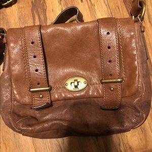 Fossil crossbody leather purse